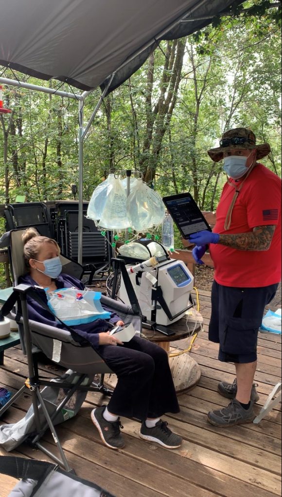 Christina and Michael camping